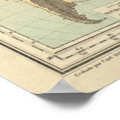  kaart van Argentinië (1882) Poster (Hoek)