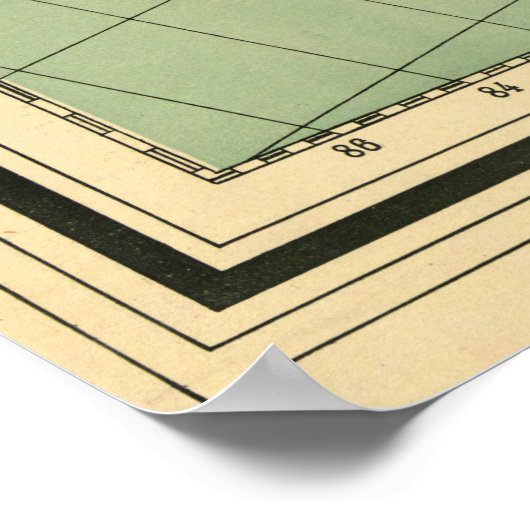  kaart van Argentinië (1910) Poster (Hoek)