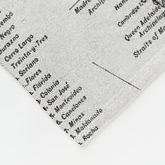  kaart van Argentinië (1911) Fleece Deken (Hoek)