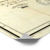  kaart van Arizona (1865) Poster (Hoek)