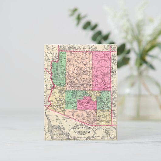  kaart van Arizona (1881) (Staand voorkant)