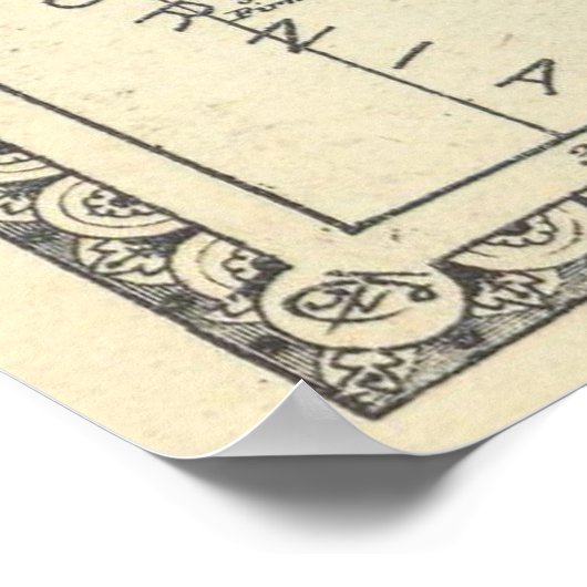  kaart van Arizona (1881) Poster (Hoek)