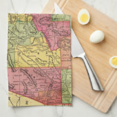  kaart van Arizona (1909) Theedoek (Quarter Fold)