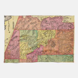  kaart van Arizona (1909) Theedoek