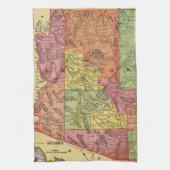  kaart van Arizona (1909) Theedoek (Verticaal)