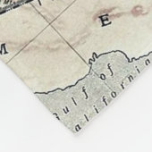 kaart van Arizona (1911) Fleece Deken (Hoek)