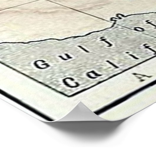  kaart van Arizona (1911) Poster (Hoek)