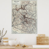  kaart van Arizona (1911) Poster (Keuken)