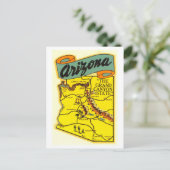 kaart van Arizona Briefkaart (Staand voorkant)
