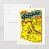 kaart van Arizona Briefkaart (Voorkant / Achterkant)