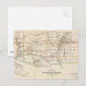  kaart van Arizona en New Mexico (1866) (Voorkant / Achterkant)