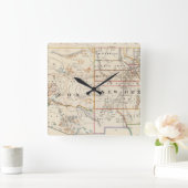  kaart van Arizona en New Mexico (1866) Vierkante Klok (Huis)