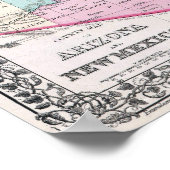  kaart van Arizona en New Mexico Poster (Hoek)