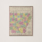  kaart van Arkansas (1853) Legpuzzel (Verticaal)