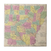 kaart van Arkansas (1853) Tegeltje (Voorkant)