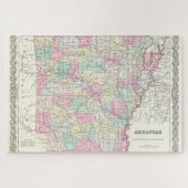 kaart van Arkansas (1855) Legpuzzel (Horizontaal)
