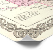  kaart van Arkansas (1855) Poster (Hoek)