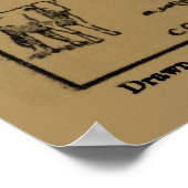  kaart van Arkansas (1912) - Tan Poster (Hoek)