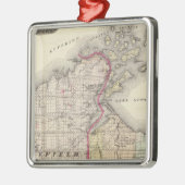 Kaart van Ashland en provincies Bayfield Metalen Ornament (Links)