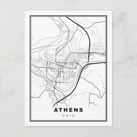 Kaart van Athene (Voorkant)