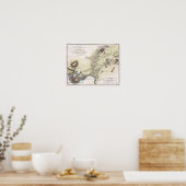  kaart van Athene (1784) Poster (Keuken)