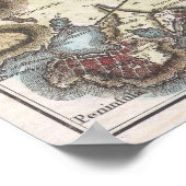  kaart van Athene (1784) Poster (Hoek)