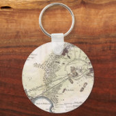  kaart van Athene (1784) Sleutelhanger (Voorkant)
