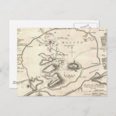  kaart van Athene Griekenland (1784) (Voorkant / Achterkant)