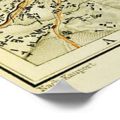  kaart van Athene Griekenland (1894) Poster (Hoek)