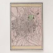  kaart van Athene Griekenland (1901) Legpuzzel (Verticaal)