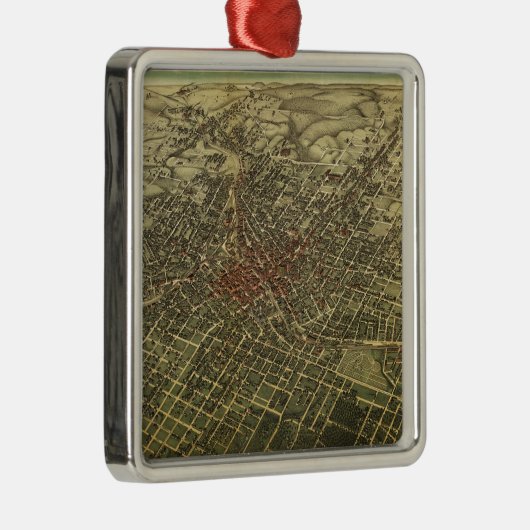  kaart van Atlanta (1892) Metalen Ornament (Rechts)