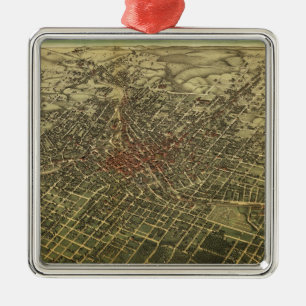 kaart van Atlanta (1892) Metalen Ornament