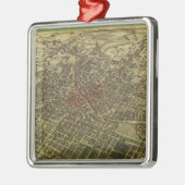  kaart van Atlanta (1892) Metalen Ornament (Links)