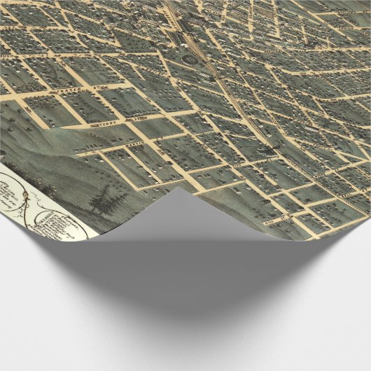 kaart van Atlanta Georgia Cadeaupapier (Hoek)