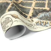  kaart van Atlanta Georgia Cadeaupapier (Rol Hoek)