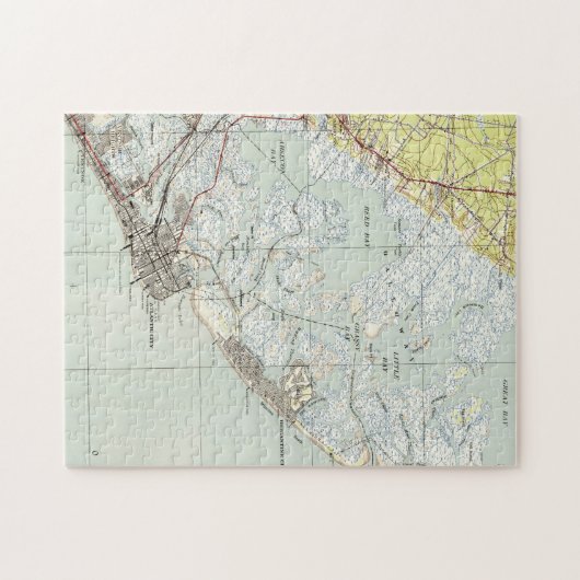 kaart van Atlantic City NJ (1941) Legpuzzel (Horizontaal)