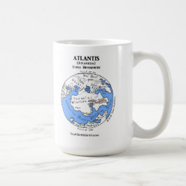 Kaart van Atlantis - allebei Hemispheres - Klassie Koffiemok