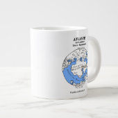 Kaart van Atlantis - Beide Halfronden - Jumbo Mok (Voorkant rechts)