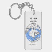 Kaart van Atlantis - Beide Hemispheres - Sleutelha Sleutelhanger (Voorkant Links)
