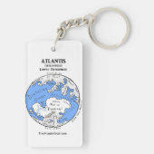 Kaart van Atlantis - Beide Hemispheres - Sleutelha Sleutelhanger (achterkant)
