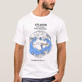 Kaart van Atlantis - Beide Hemispheres - T-Shirt