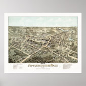 Kaart van Attleborough, Massachusetts uit 1878 Poster (Voorkant)