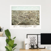 Kaart van Attleborough, Massachusetts uit 1878 Poster (Thuiskantoor)