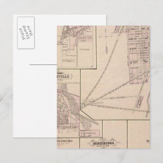 Kaart van Auburn, De Kalb Co. (Voorkant / Achterkant)