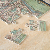 Kaart van Augsburg, van "Civitates Orbis Terrarum" Legpuzzel (Zijkant)