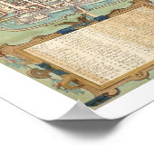 Kaart van Augsburg, van "Civitates Orbis Terrarum" Poster (Hoek)