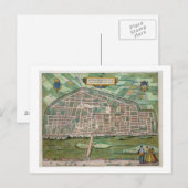 Kaart van Aurelia, van "Civitates Orbis Terrarum"  (Voorkant / Achterkant)