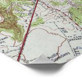 kaart van Austin Texas (1955) Poster (Hoek)