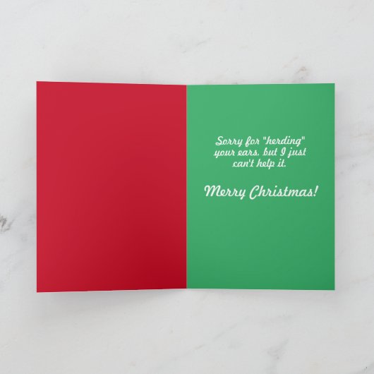 Kaart van Australian Shepherd kerstfeestdag (Binnen)