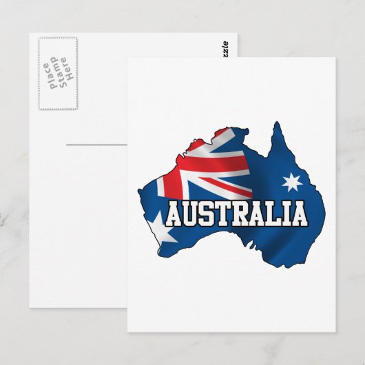 Kaart van Australië (Voorkant / Achterkant)